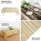 Natural Rectangle Plastic Table Cover in Rustic Wooden Print, 52"x108" PVC Waterproof Disposable Tablecloth