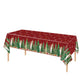 5 Pack 54"x108" Plastic Christmas Tablecloths Rectangular - Red, Christmas Tree, Snowflake & Gift Di