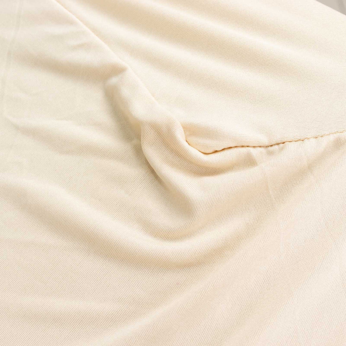 Beige Stretch Spandex Rectangle Tablecloth 4ft Wrinkle Free Fitted Table Cover for 48"x30" Tables