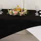 Black White Cross Over Stretch Spandex Table Cover 6ft Rectangular Fitted Tablecloth for 72"x30" Tables