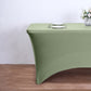 Dusty Sage Green Stretch Spandex Rectangle Tablecloth 6ft Wrinkle Free Fitted Table Cover for 72"x30" Tables