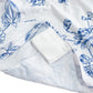 8ft Spandex Fitted Rectangle Tablecloth – White & Blue French Toile Wrinkle-Free Stretch Table Cover