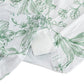 8ft Spandex Fitted Rectangle Tablecloth – White & Dusty Sage Green French Toile Wrinkle-Free Stretch Table Cover