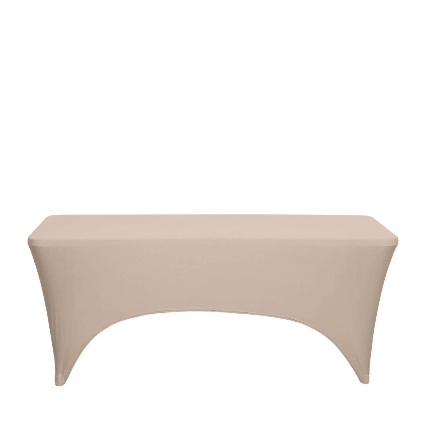 8ft Nude Spandex Stretch Fitted Rectangular Tablecloth