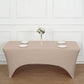 8ft Nude Spandex Stretch Fitted Rectangular Tablecloth