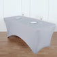 Spandex Silver Tablecloth for 8 Feet Rectangular Stretch