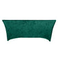 6ft Hunter Emerald Green Crushed Velvet Spandex Fitted Rectangular Table Cover