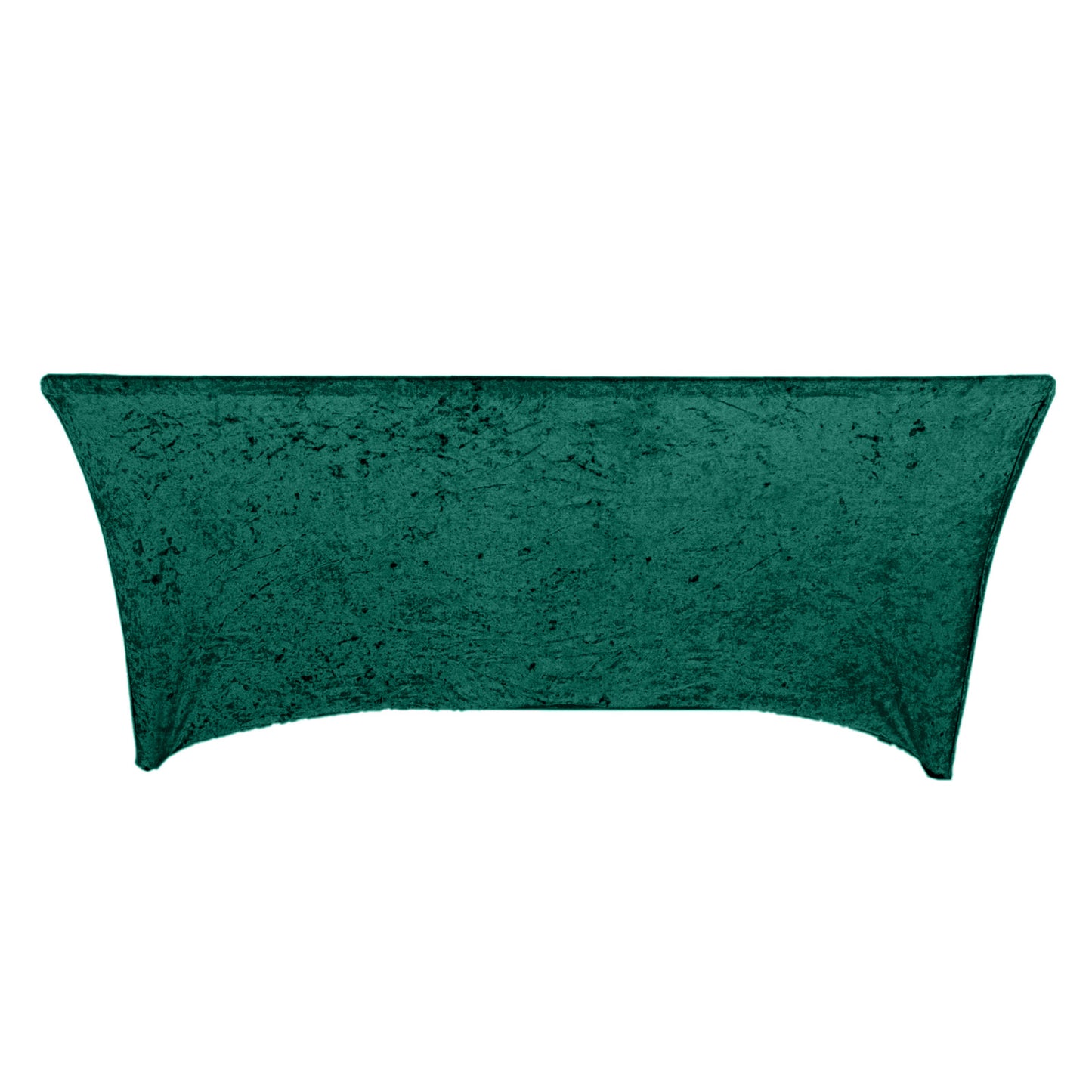 6ft Hunter Emerald Green Crushed Velvet Spandex Fitted Rectangular Table Cover
