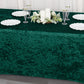 6ft Hunter Emerald Green Crushed Velvet Spandex Fitted Rectangular Table Cover