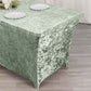 6ft Sage Green Crushed Velvet Spandex Fitted Rectangular Table Cover