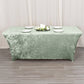 6ft Sage Green Crushed Velvet Spandex Fitted Rectangular Table Cover
