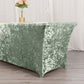 6ft Sage Green Crushed Velvet Spandex Fitted Rectangular Table Cover