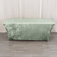 6ft Sage Green Crushed Velvet Spandex Fitted Rectangular Table Cover