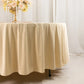 108" Beige Scuba Round Tablecloth, Wrinkle Free Polyester Tablecloth