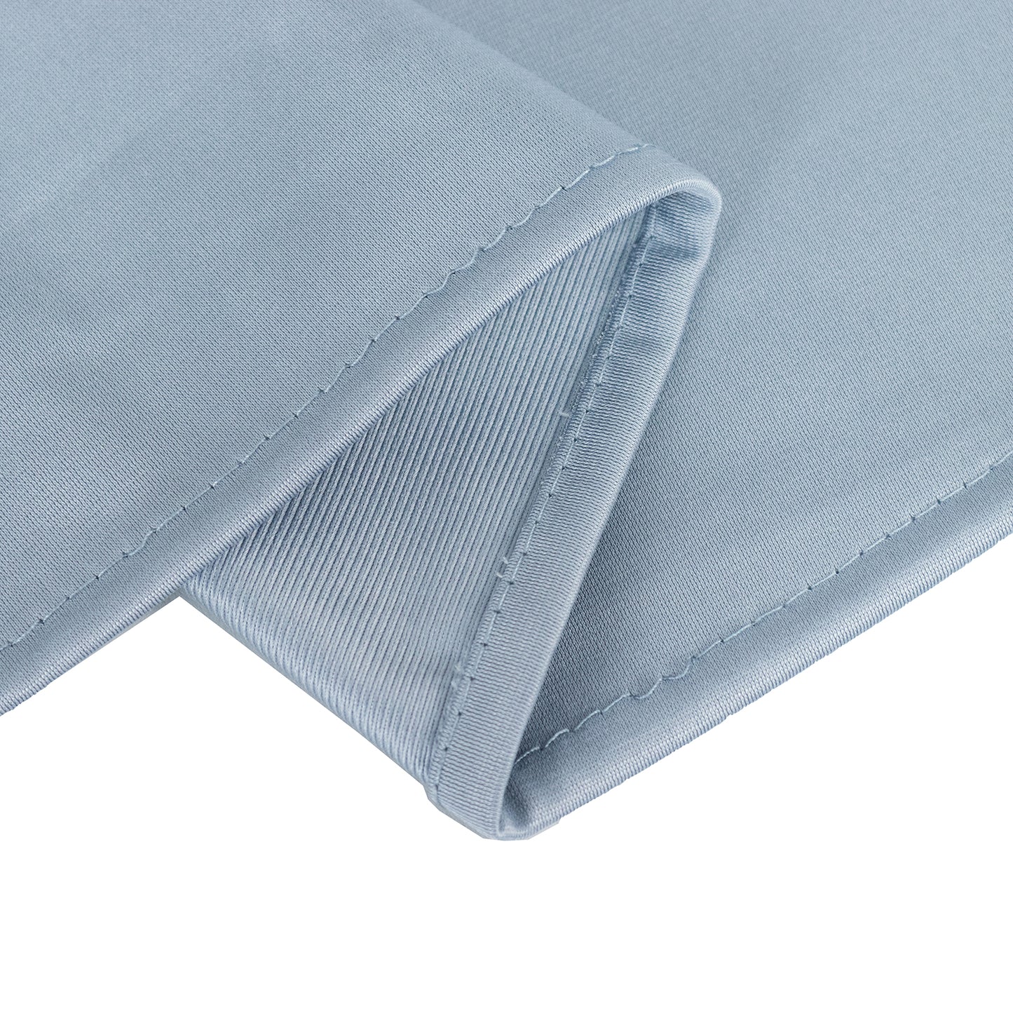 108" Dusty Blue Premium Scuba Round Tablecloth, Wrinkle Free Polyester Tablecloth