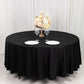 108" Black Scuba Round Tablecloth, Wrinkle Free Polyester Tablecloth