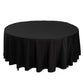 108" Black Scuba Round Tablecloth, Wrinkle Free Polyester Tablecloth