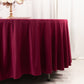 108" Burgundy Scuba Round Tablecloth, Wrinkle Free Polyester Tablecloth