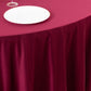 108" Burgundy Scuba Round Tablecloth, Wrinkle Free Polyester Tablecloth