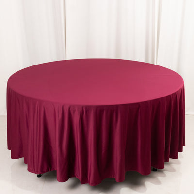 108" Burgundy Premium Scuba Fabric Table Cloth