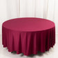 108" Burgundy Scuba Round Tablecloth, Wrinkle Free Polyester Tablecloth