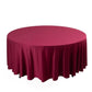 108" Burgundy Scuba Round Tablecloth, Wrinkle Free Polyester Tablecloth
