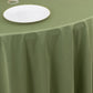 108" Dusty Sage Green Scuba Round Tablecloth, Wrinkle Free Polyester Tablecloth