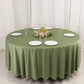 108" Dusty Sage Green Scuba Round Tablecloth, Wrinkle Free Polyester Tablecloth