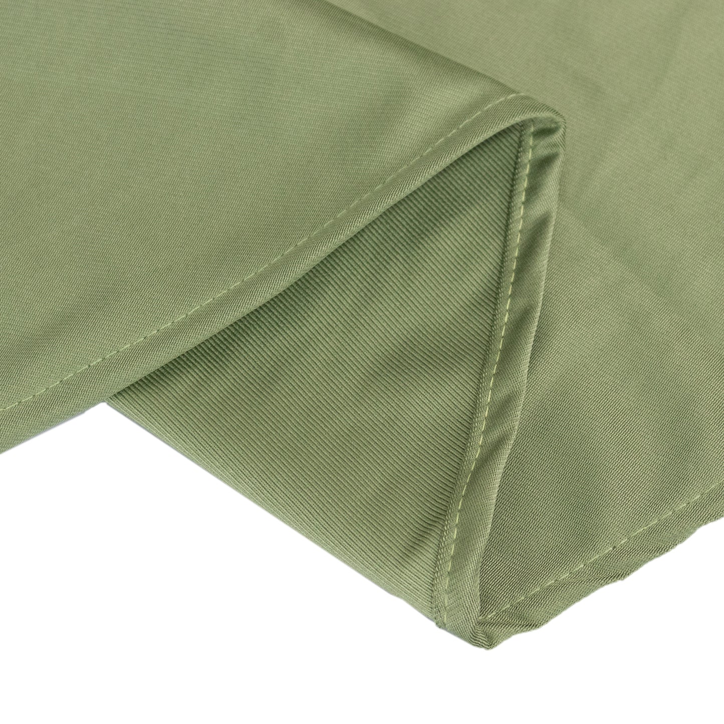 108" Dusty Sage Green Premium Scuba Round Tablecloth, Wrinkle Free Polyester Tablecloth