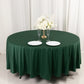 108" Hunter Emerald Green Scuba Round Tablecloth, Wrinkle Free Polyester Tablecloth