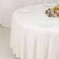 108" Ivory Scuba Round Tablecloth, Wrinkle Free Polyester Tablecloth