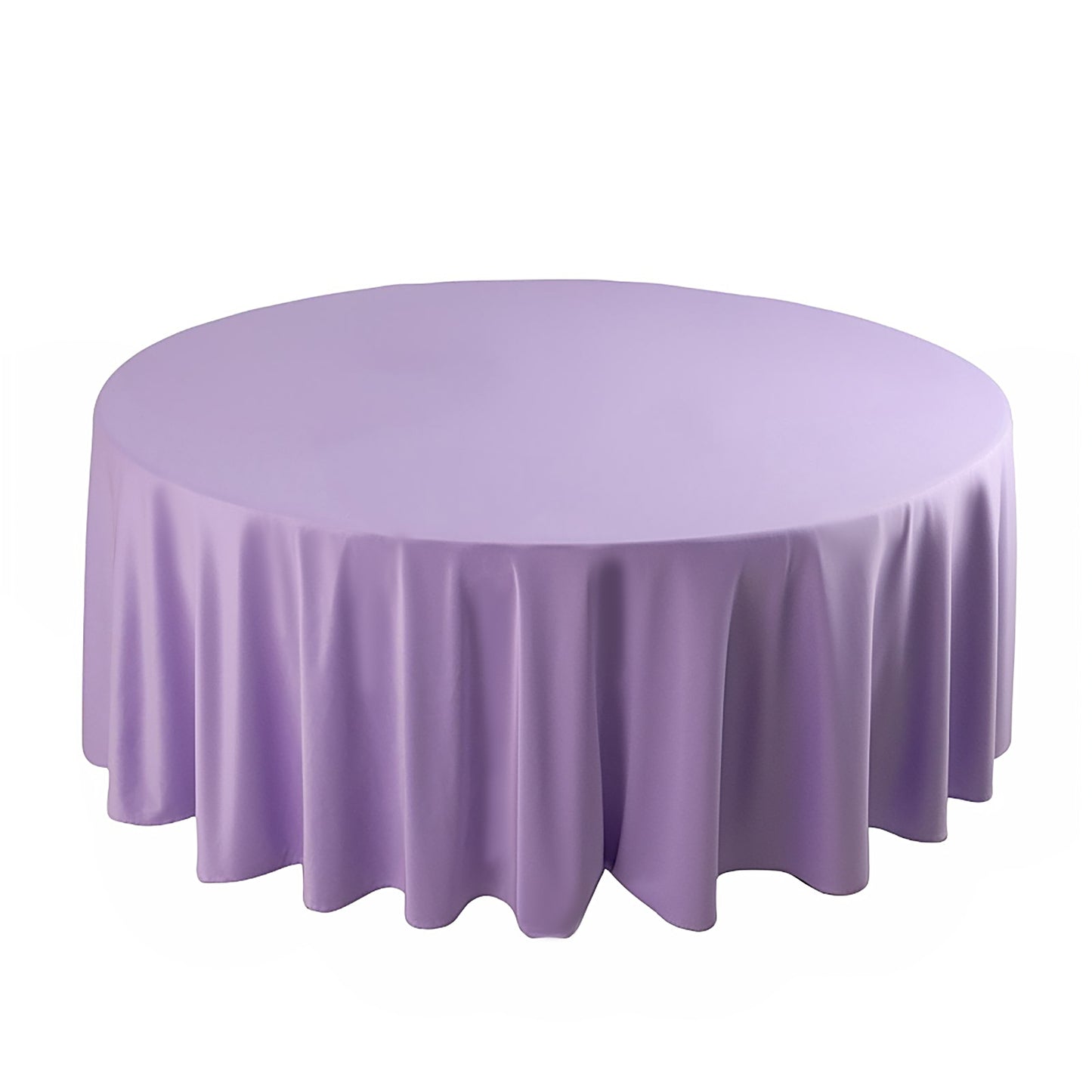 108" Lavender Lilac Scuba Round Tablecloth, Wrinkle Free Polyester Tablecloth