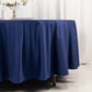 108" Navy Blue Scuba Round Tablecloth, Wrinkle Free Polyester Tablecloth