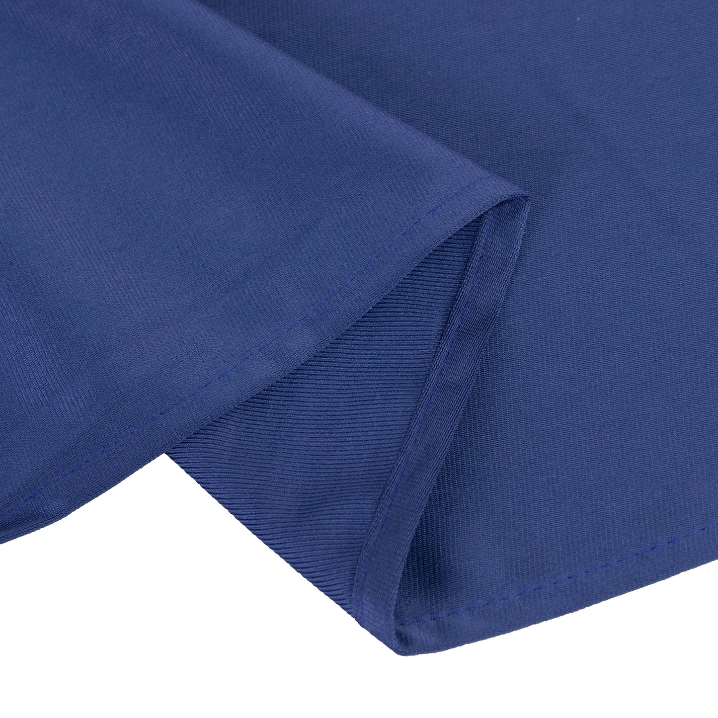 108" Navy Blue Premium Scuba Round Tablecloth, Wrinkle Free Polyester Tablecloth