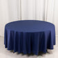 108" Navy Blue Scuba Round Tablecloth, Wrinkle Free Polyester Tablecloth