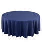 108" Navy Blue Scuba Round Tablecloth, Wrinkle Free Polyester Tablecloth