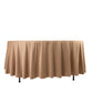 108" Nude Scuba Round Tablecloth, Wrinkle Free Polyester Tablecloth