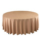 108" Nude Scuba Round Tablecloth, Wrinkle Free Polyester Tablecloth