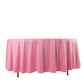 108" Pink Scuba Round Tablecloth, Wrinkle Free Polyester Tablecloth