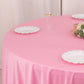 108" Pink Scuba Round Tablecloth, Wrinkle Free Polyester Tablecloth