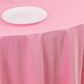 108" Pink Scuba Round Tablecloth, Wrinkle Free Polyester Tablecloth