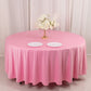 108" Pink Scuba Round Tablecloth, Wrinkle Free Polyester Tablecloth
