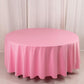 108" Pink Scuba Round Tablecloth, Wrinkle Free Polyester Tablecloth