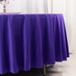 108" Purple Scuba Round Tablecloth, Wrinkle Free Polyester Tablecloth