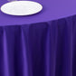 108" Purple Scuba Round Tablecloth, Wrinkle Free Polyester Tablecloth