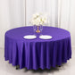 108" Purple Scuba Round Tablecloth, Wrinkle Free Polyester Tablecloth