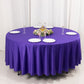 108" Purple Scuba Round Tablecloth, Wrinkle Free Polyester Tablecloth