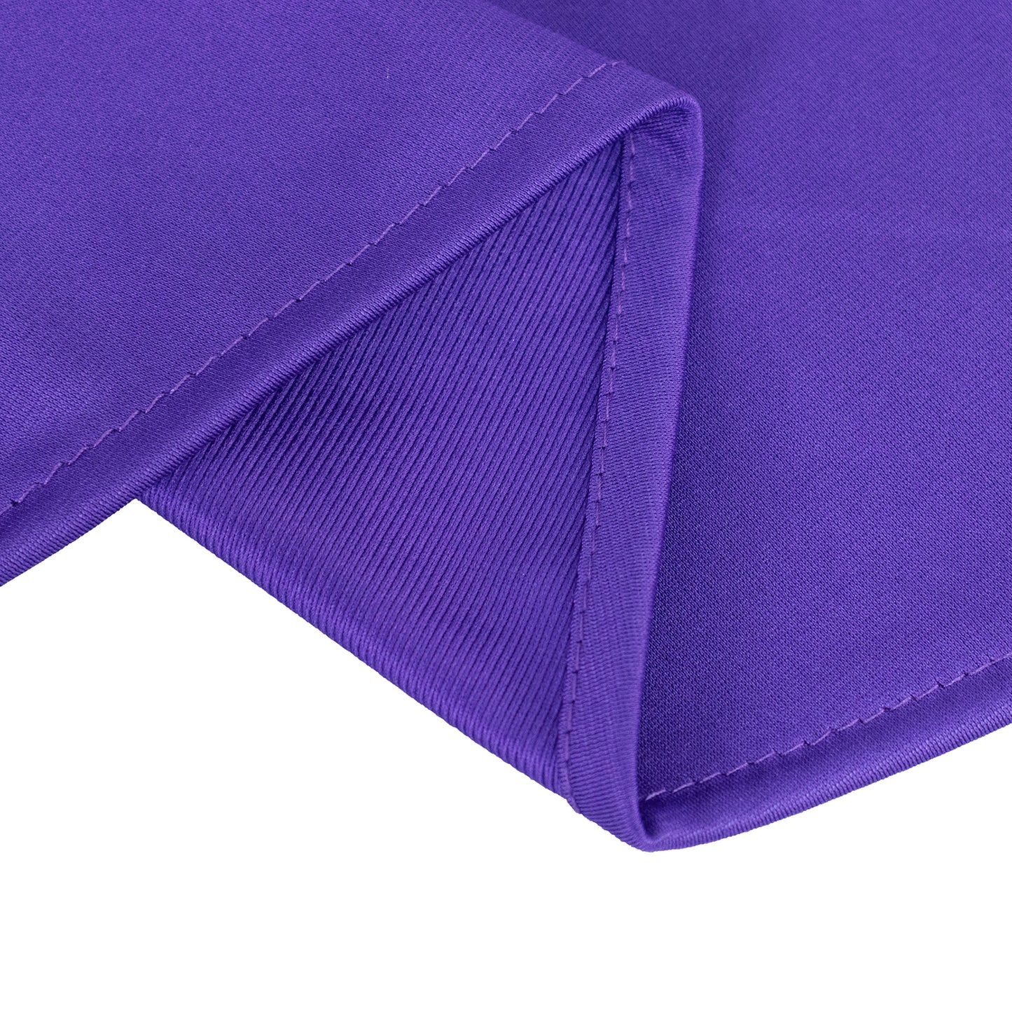 108" Purple Premium Scuba Round Tablecloth, Wrinkle Free Polyester Tablecloth