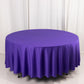 108" Purple Scuba Round Tablecloth, Wrinkle Free Polyester Tablecloth