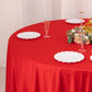 108" Red Scuba Round Tablecloth, Wrinkle Free Polyester Tablecloth